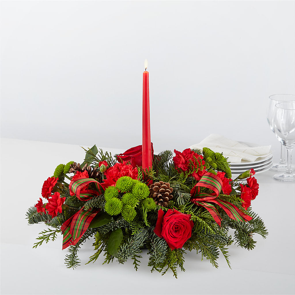 By the Candlelight Centerpiece – The Owls Nest Florist, Clover SC