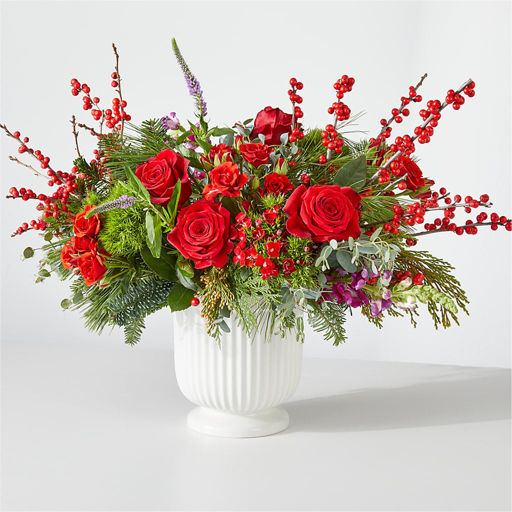 Big Red Bow Bouquet – The Owls Nest Florist, Clover SC
