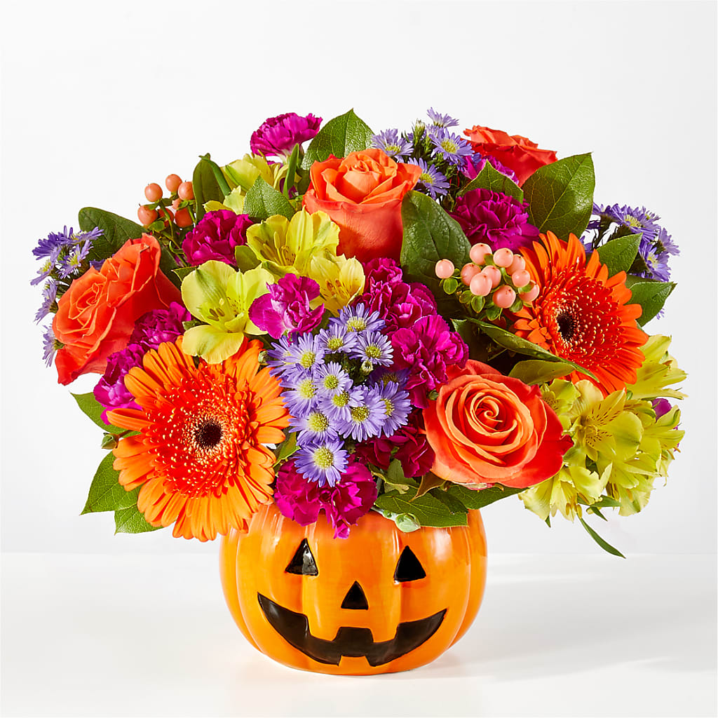 Tricks & Treats Pumpkin – The Owls Nest Florist, Clover SC
