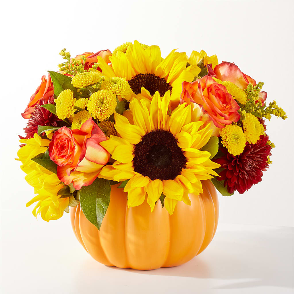 Golden Gourd Pumpkin Bouquet – The Owls Nest Florist, Clover SC