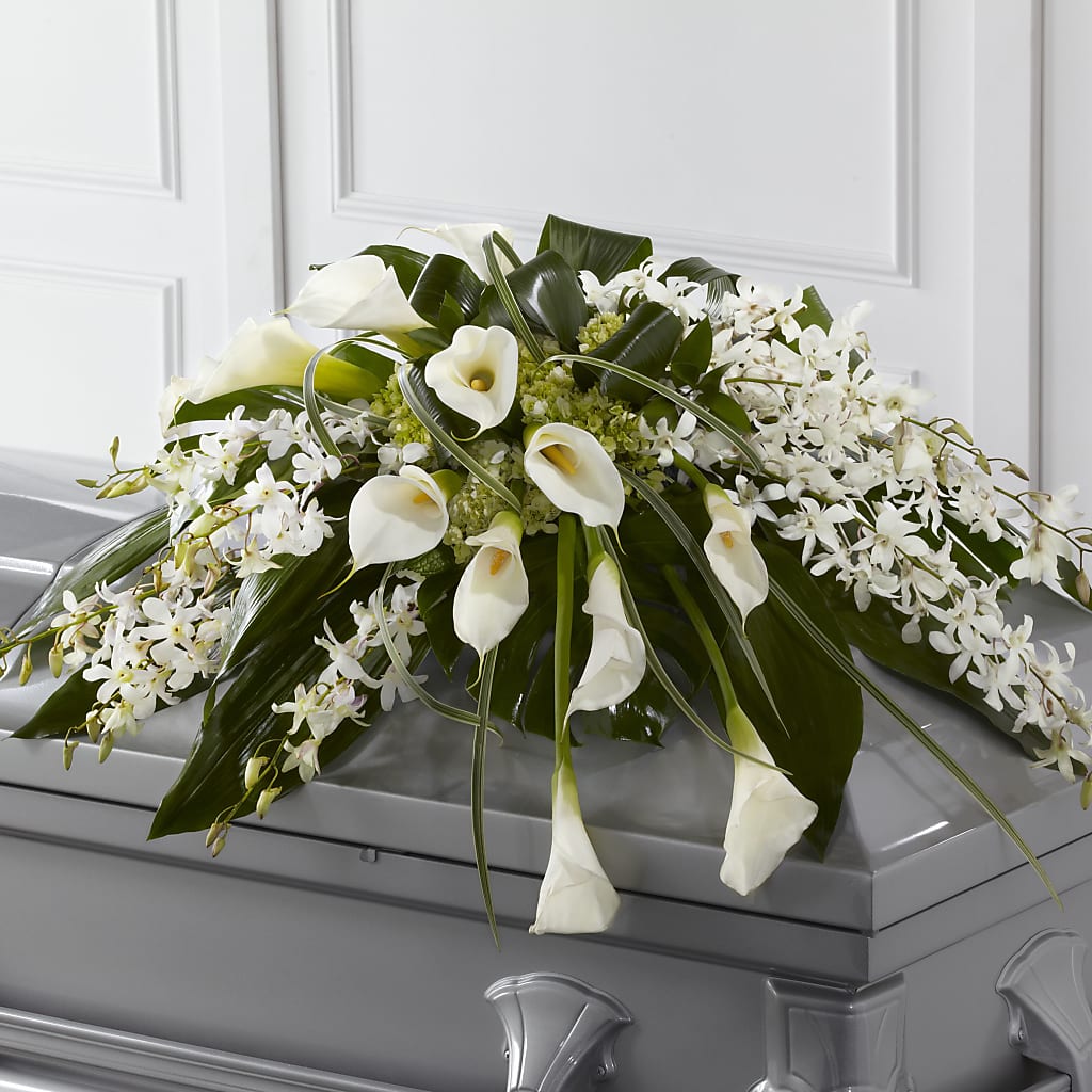 Angel Wings Casket Spray – The Owls Nest Florist, Clover SC