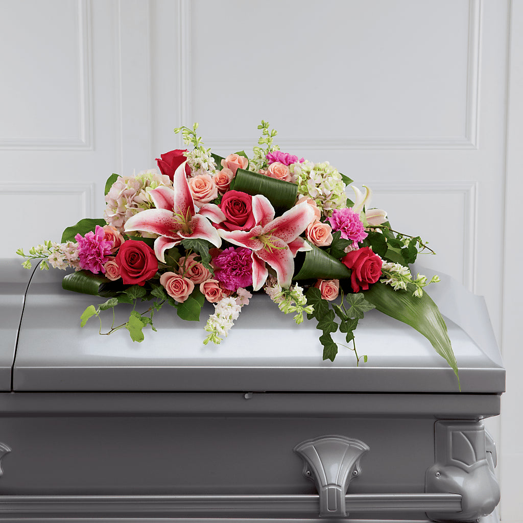 Splendid Grace Casket Spray – The Owls Nest Florist, Clover SC