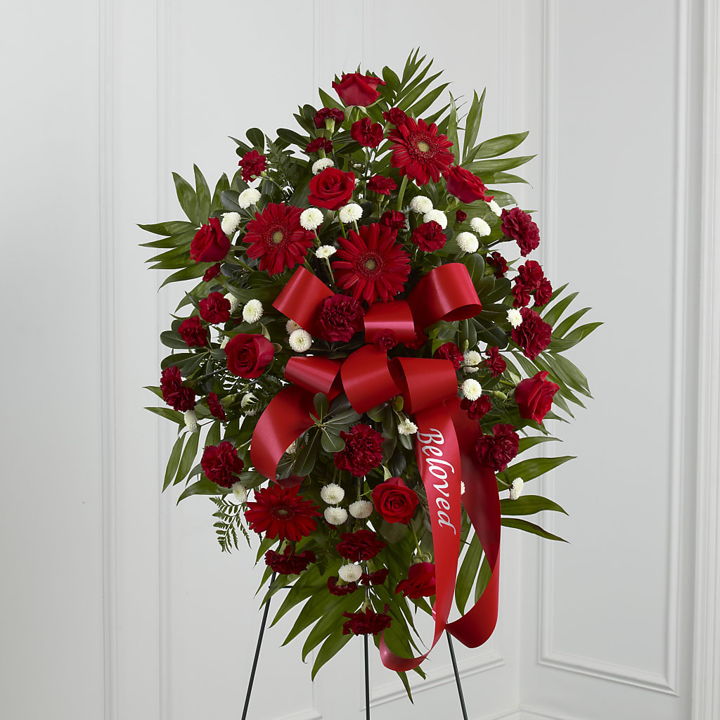 Treasured Memories Standing Spray – The Owls Nest Florist, Clover SC