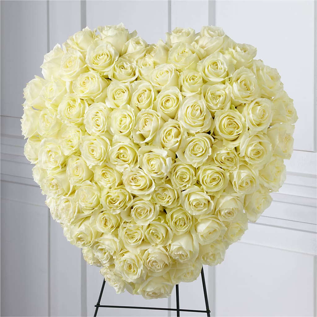 Elegant Remembrance Standing Heart – The Owls Nest Florist, Clover SC