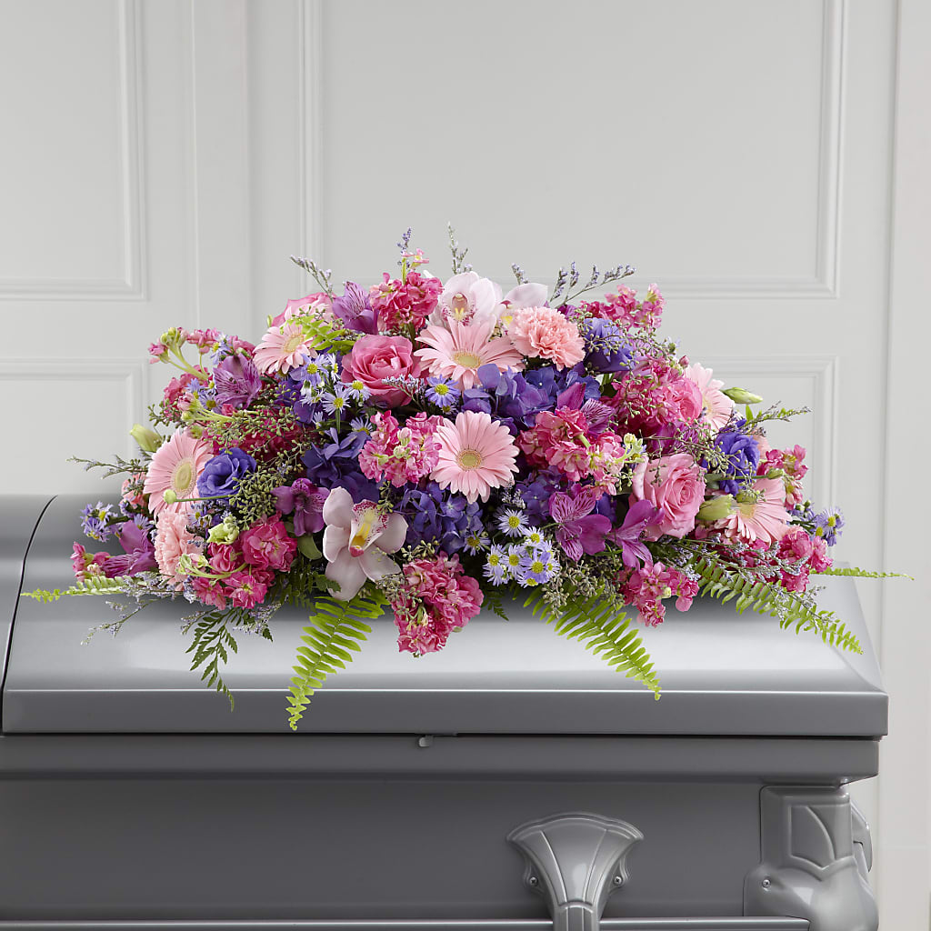 Glorious Garden Casket Spray – The Owls Nest Florist, Clover SC
