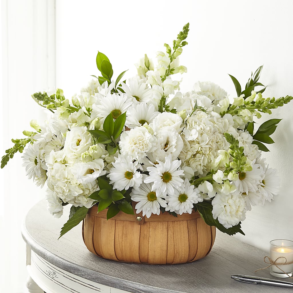 Pure Ivory Basket – The Owls Nest Florist, Clover SC