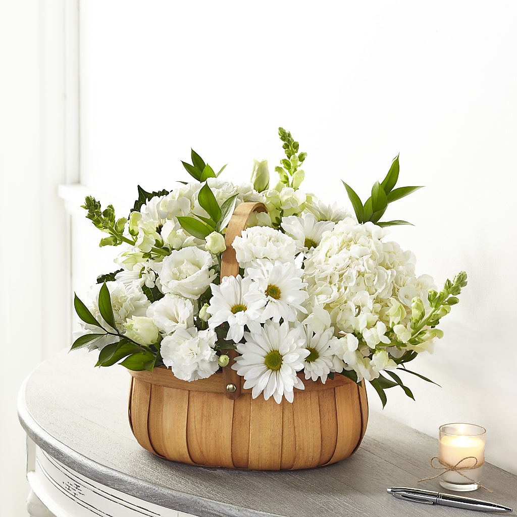 Pure Ivory Basket – The Owls Nest Florist, Clover SC