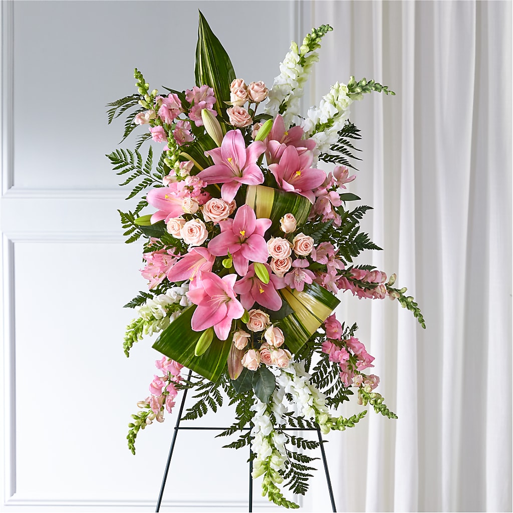 Elegant Embrace Standing Spray – The Owls Nest Florist, Clover SC