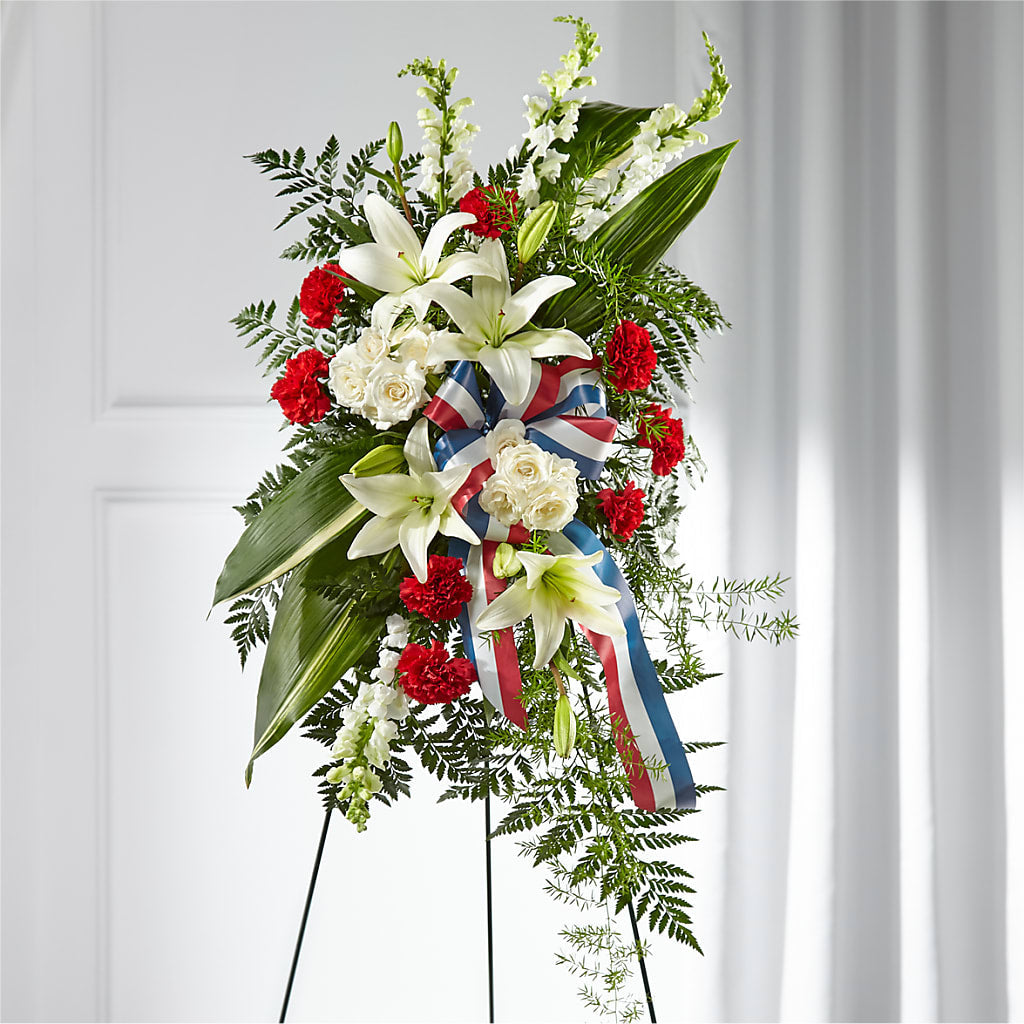 Stars of Life Standing Spray – The Owls Nest Florist, Clover SC
