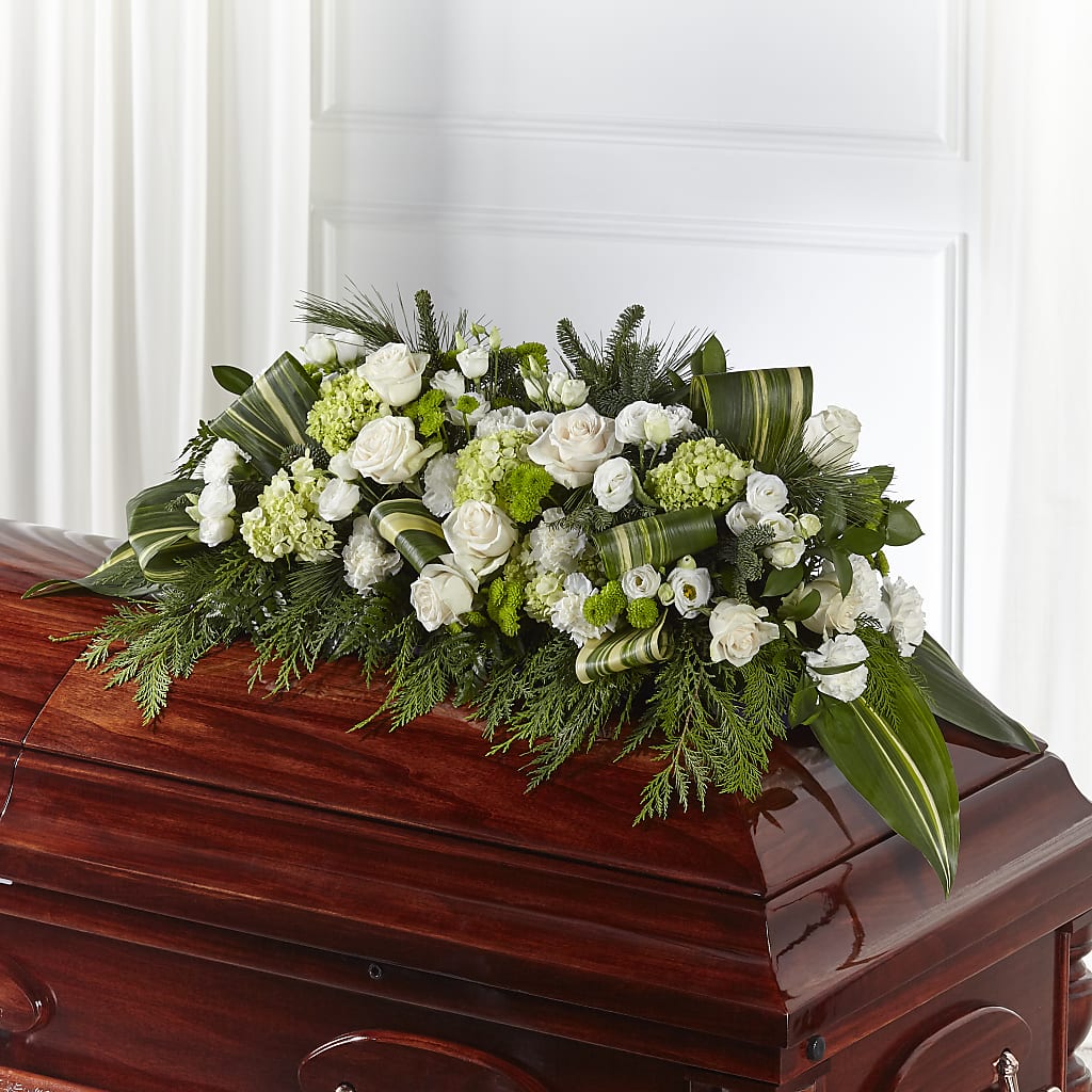 Hopeful Gesture Casket Spray – The Owls Nest Florist, Clover SC