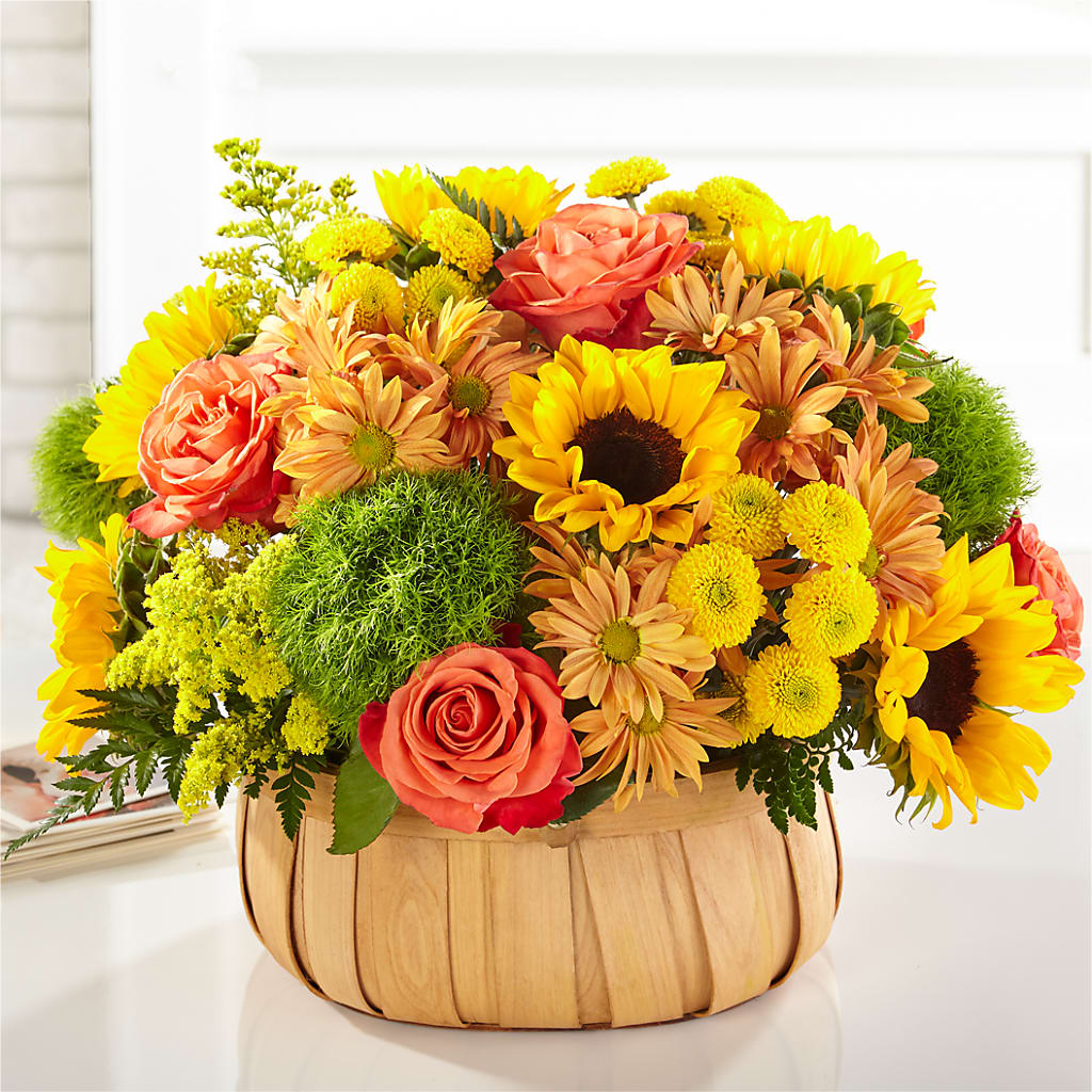 Harvest Sunflower Basket – The Owls Nest Florist, Clover SC