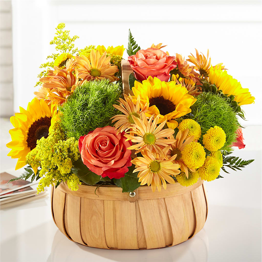Harvest Sunflower Basket – The Owls Nest Florist, Clover SC
