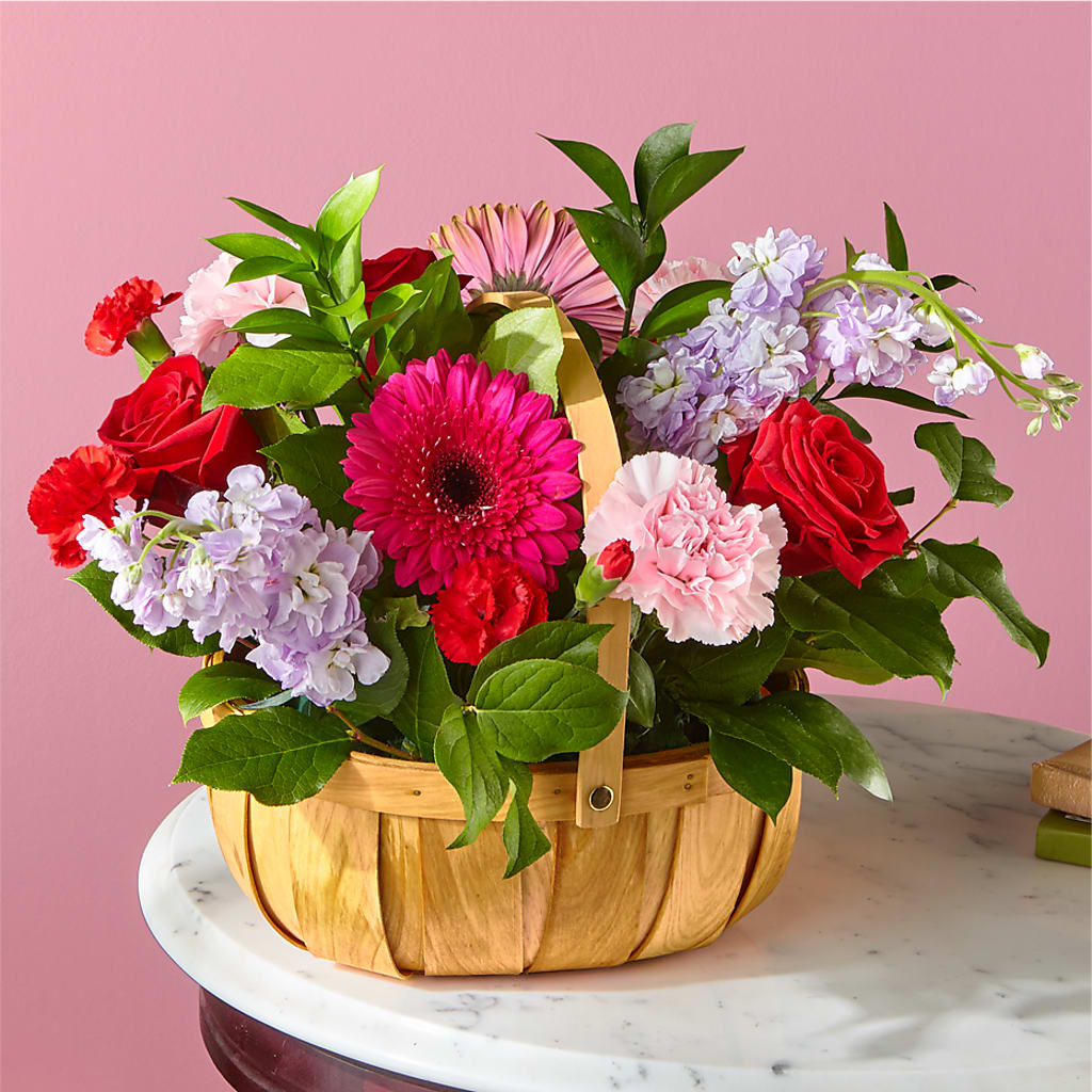 Pink Picnic Basket – The Owls Nest Florist, Clover SC