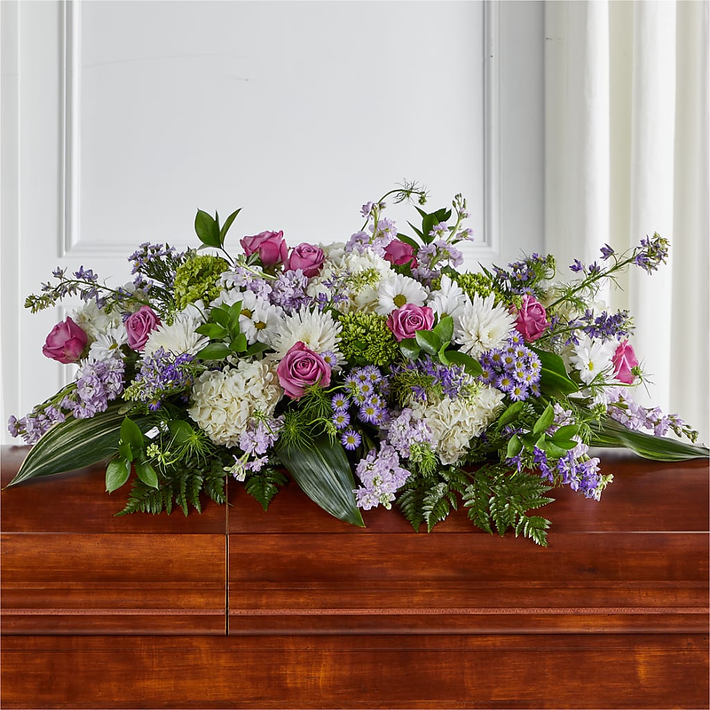 Meadows of Serenity Casket Spray – The Owls Nest Florist, Clover SC