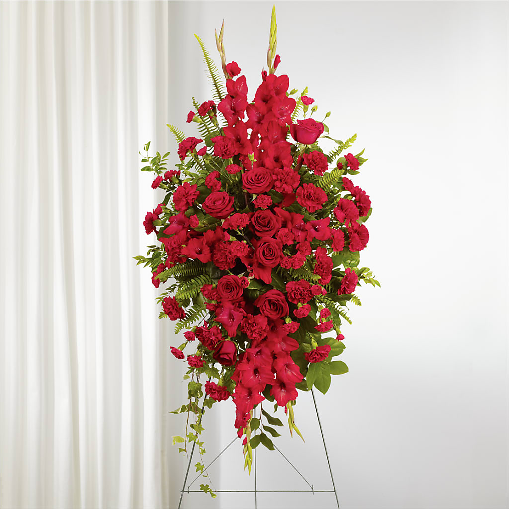 From the Heart Standing Spray – The Owls Nest Florist, Clover SC