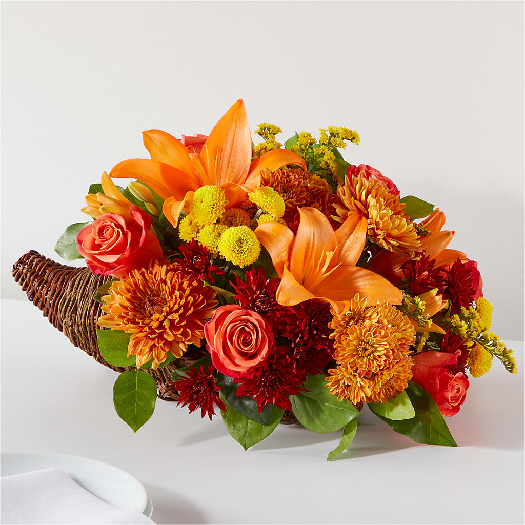 Bouquet of Blessings Cornucopia – The Owls Nest Florist, Clover SC