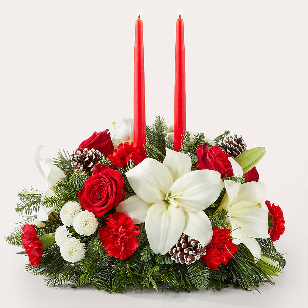 Seasonal Festivities Centerpiece – The Owls Nest Florist, Clover SC