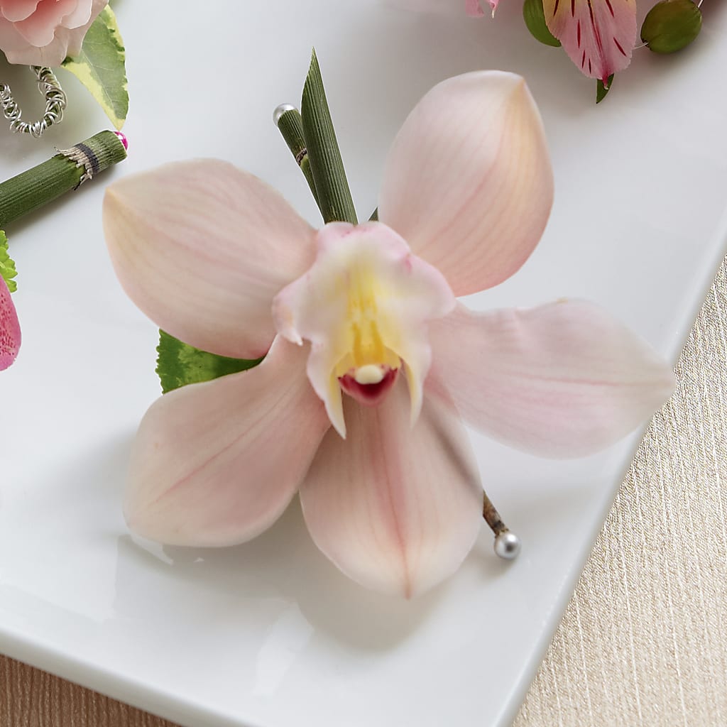 Pink Cymbidium Boutonniere – The Owls Nest Florist, Clover SC