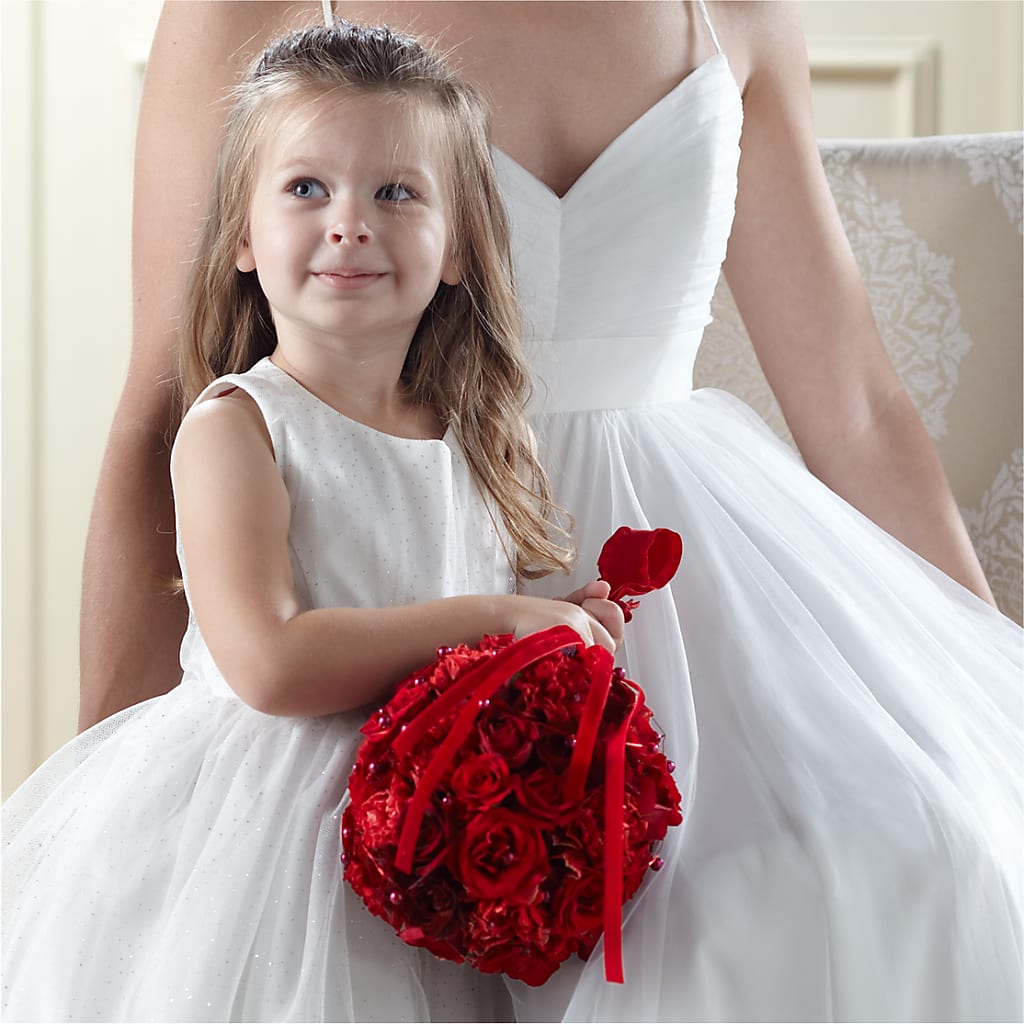 Pure at Heart Flower Girl Arrangement – The Owls Nest Florist, Clover SC