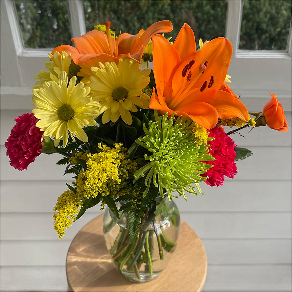 Bold & Bright – A Florist Original –  The Owls Nest Florist, Clover SC