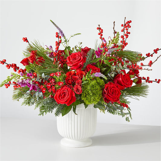 Big Red Bow Bouquet –  The Owls Nest Florist, Clover SC