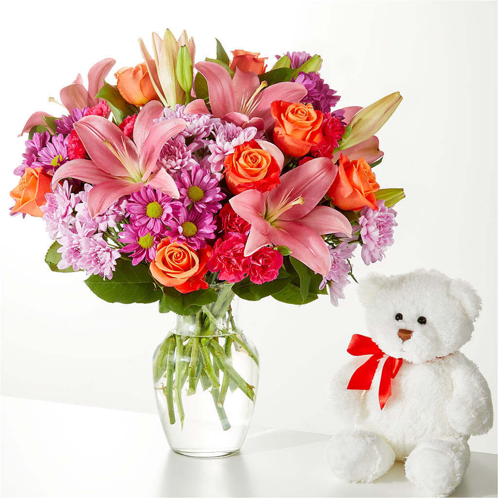 One and Only Bouquet and Bear Bundle –  The Owls Nest Florist, Clover SC