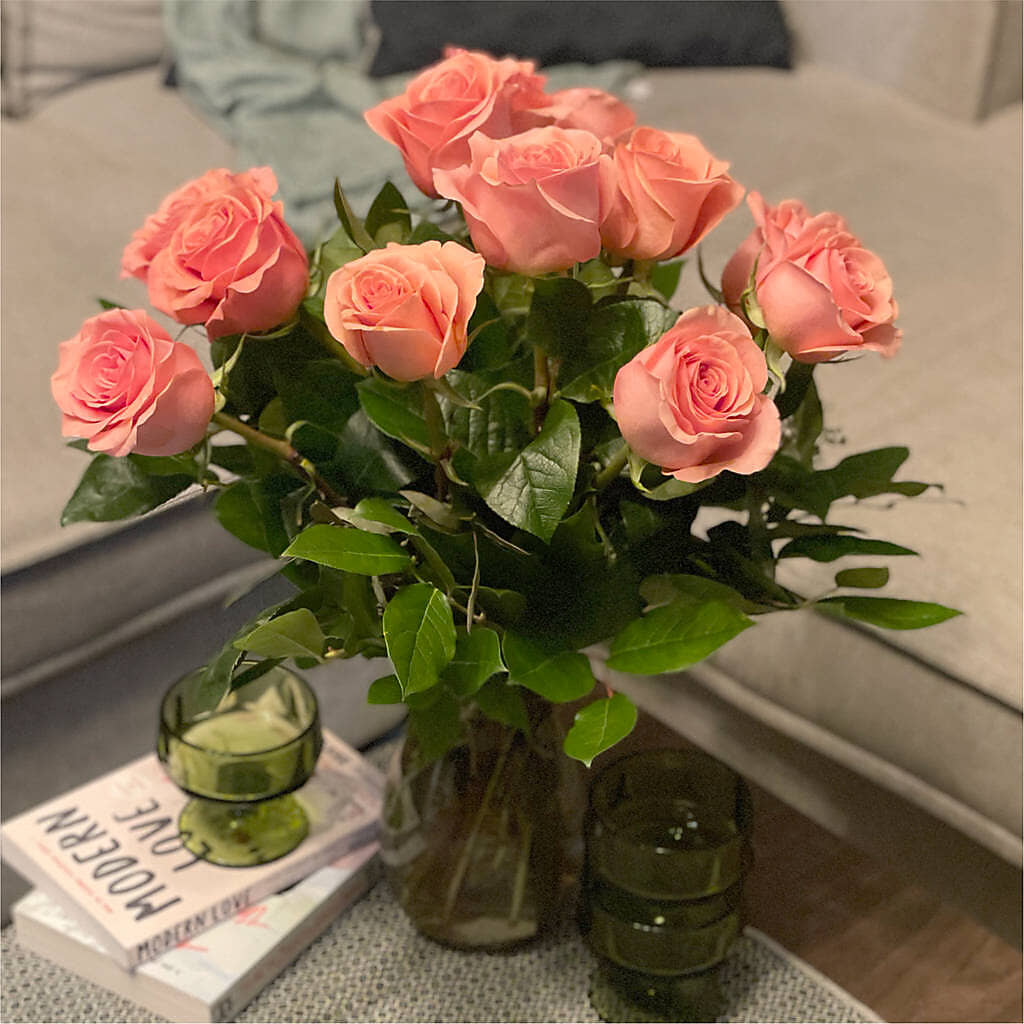 Long Stem Pink Rose Bouquet –  The Owls Nest Florist, Clover SC