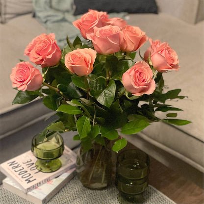 Long Stem Pink Rose Bouquet –  The Owls Nest Florist, Clover SC