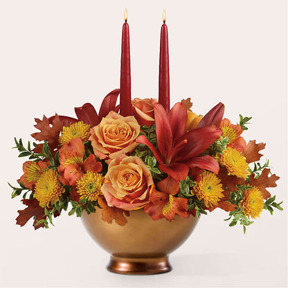 Harvest Table Centerpiece –  The Owls Nest Florist, Clover SC