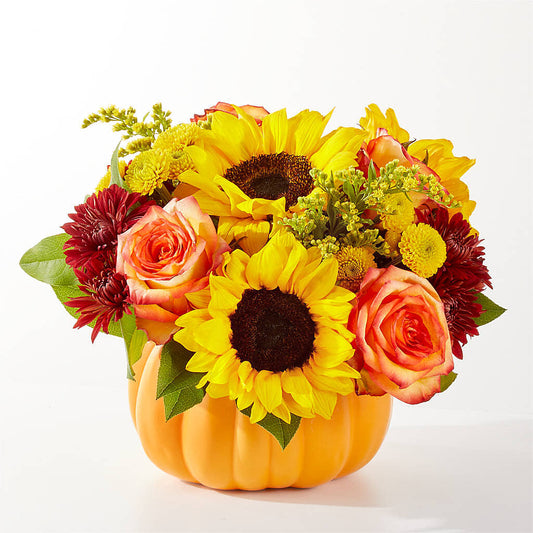 Golden Gourd Pumpkin Bouquet –  The Owls Nest Florist, Clover SC