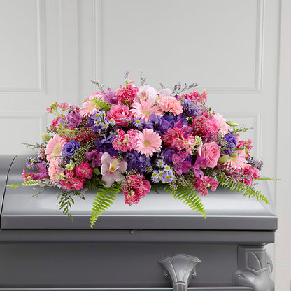 Glorious Garden Casket Spray –  The Owls Nest Florist, Clover SC