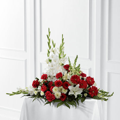 Crimson & White Arrangement –  The Owls Nest Florist, Clover SC