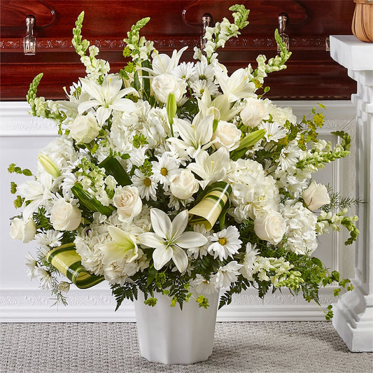 Thoughts of Tranquility Floor Basket –  The Owls Nest Florist, Clover SC