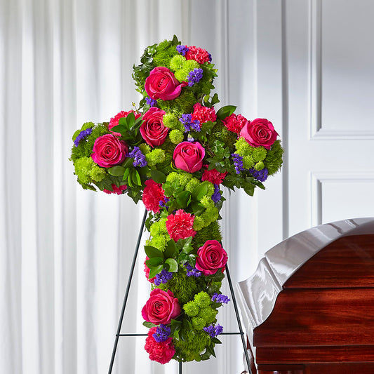 Tribute Rose Floral Cross –  The Owls Nest Florist, Clover SC