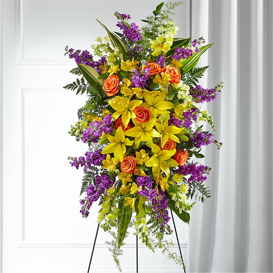 Thoughtful Prayers Standing Spray –  The Owls Nest Florist, Clover SC