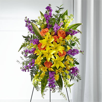 Thoughtful Prayers Standing Spray –  The Owls Nest Florist, Clover SC