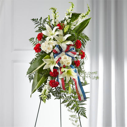 Stars of Life Standing Spray –  The Owls Nest Florist, Clover SC