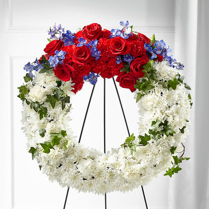Patriotic Passion Wreath –  The Owls Nest Florist, Clover SC
