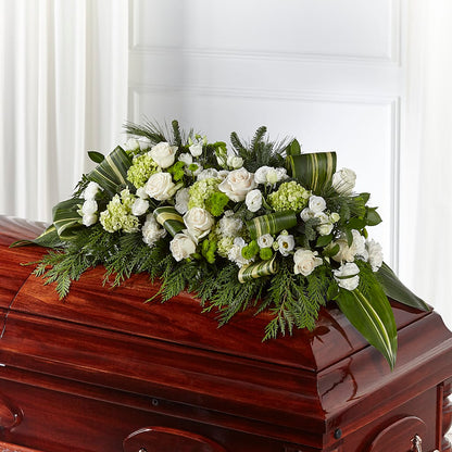Hopeful Gesture Casket Spray –  The Owls Nest Florist, Clover SC
