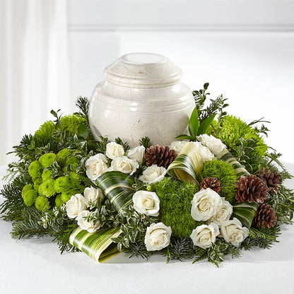 Precious Evergreen Cremation Adornment –  The Owls Nest Florist, Clover SC