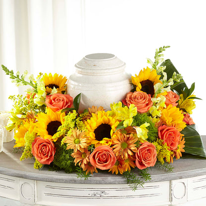 Faithful Sunflower Cremation Adornment –  The Owls Nest Florist, Clover SC