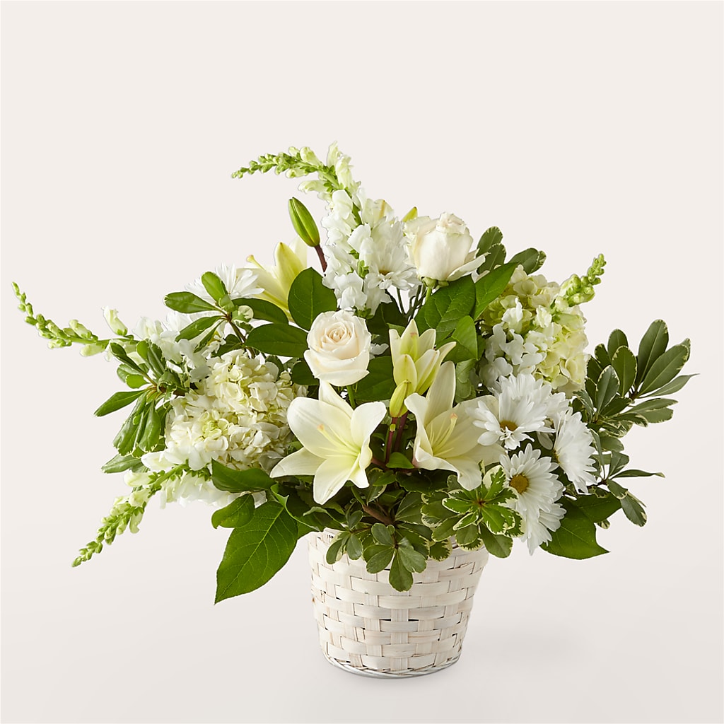 Ivory Elegance Floral Basket –  The Owls Nest Florist, Clover SC