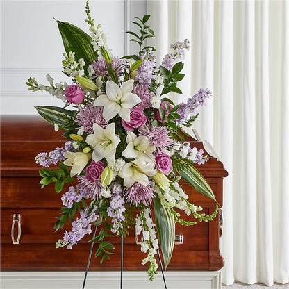 Grateful Hearts Standing Spray –  The Owls Nest Florist, Clover SC