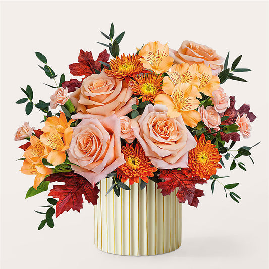 Spiced Latte Bouquet with Ivory Vase –  The Owls Nest Florist, Clover SC