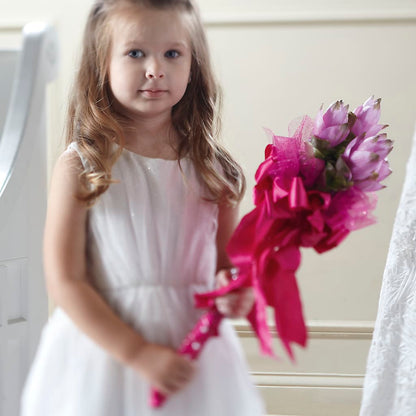Sparkle Pink Flower Girl Bouquet –  The Owls Nest Florist, Clover SC