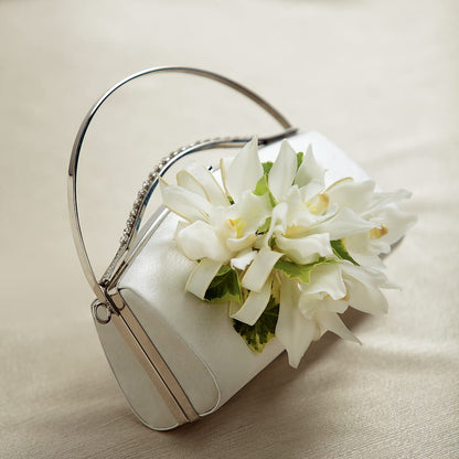 White Purse Decor –  The Owls Nest Florist, Clover SC